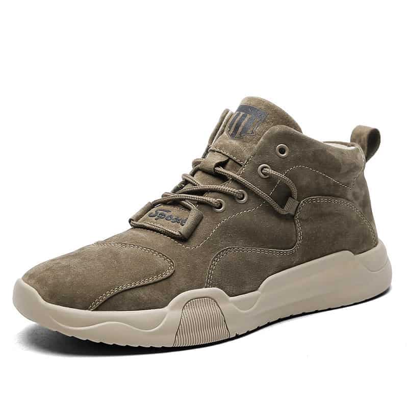 Retro Leather Casual Shoe – Khaki